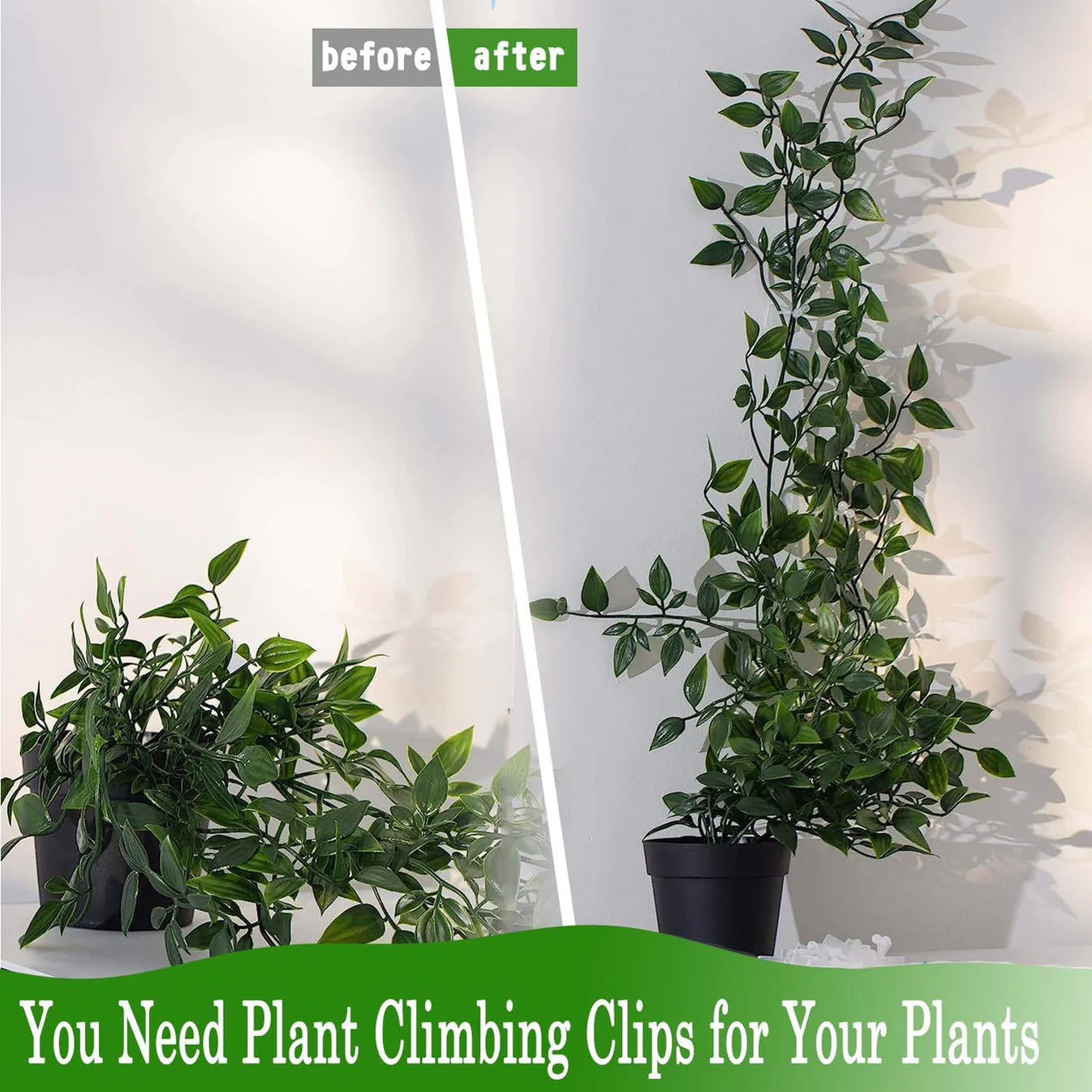 Plant Climbing Self Adhesive Wall Clips [60 Clips Set]
