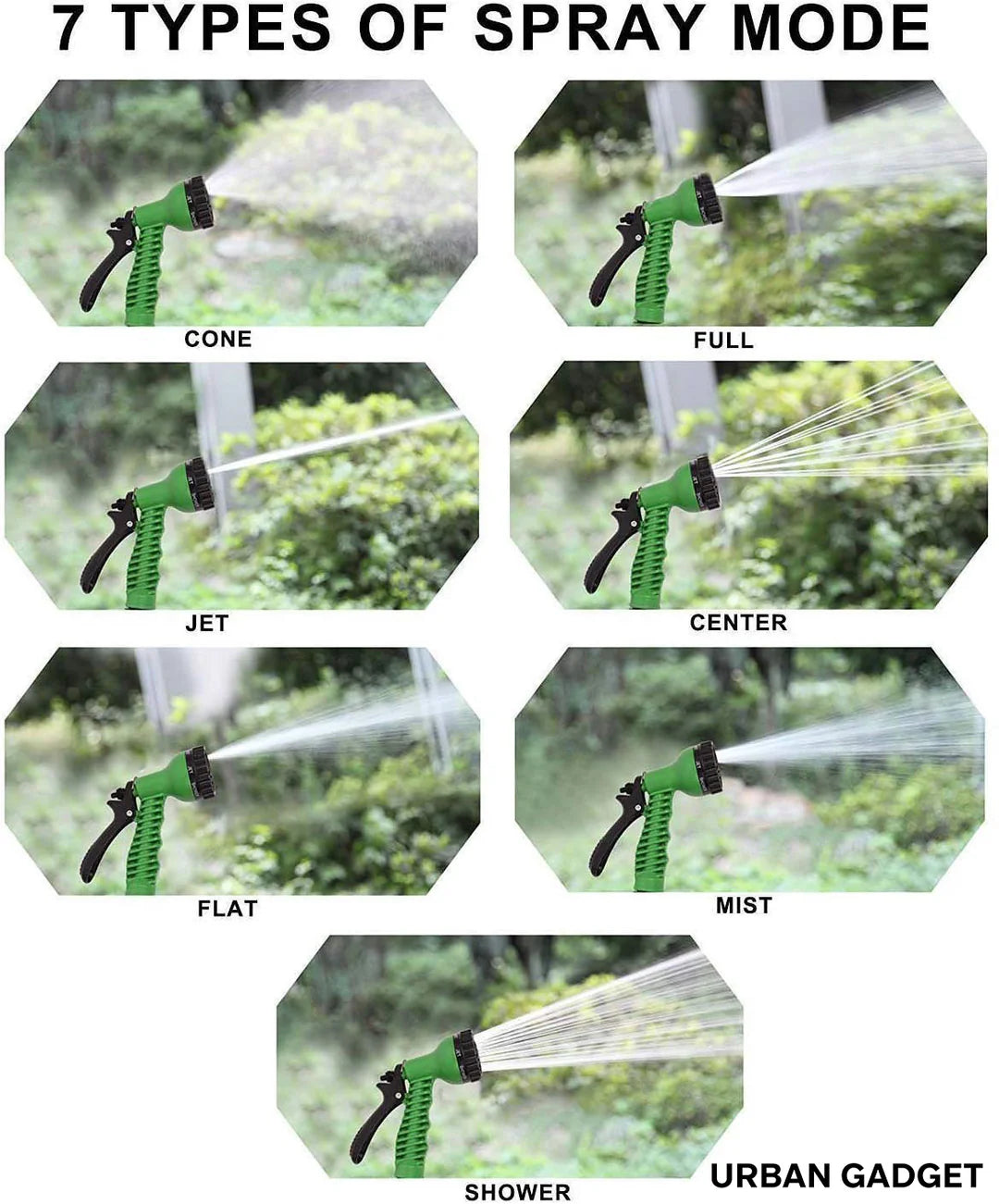 🌊💦 4-in-1 High-Pressure Water Spray Gun – with 10m Hose Pipe 🧽🚗🌱