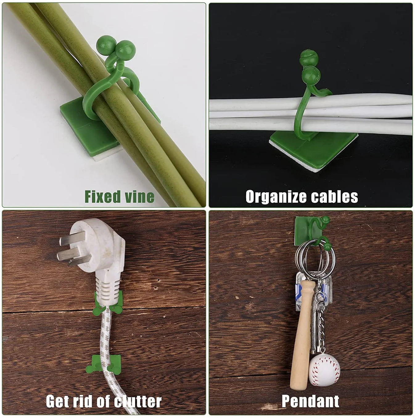 Plant Climbing Self Adhesive Wall Clips [60 Clips Set]